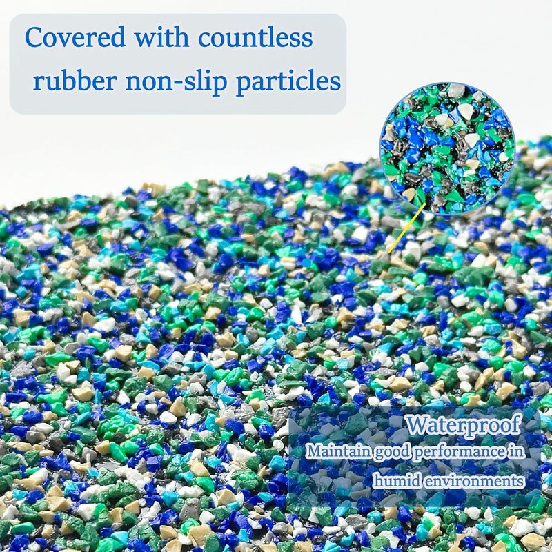 CHUANGSEED Rubber Blue Anti Slip Tape 8inch x 15feet Outdoor/Indoor Use,Waterproof, Safety Non-Slip Tape for Stair Tread Traction,Tubs,Boats,Pool,Trail,Soft - Image 5